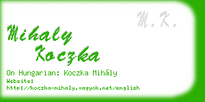 mihaly koczka business card