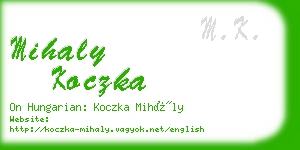 mihaly koczka business card